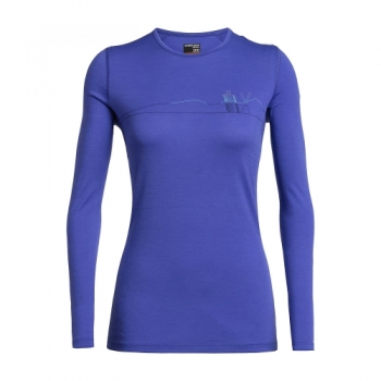 Термокофта Icebreaker Oasis LS Crewe Skis in Snow W BF200 арт.104897